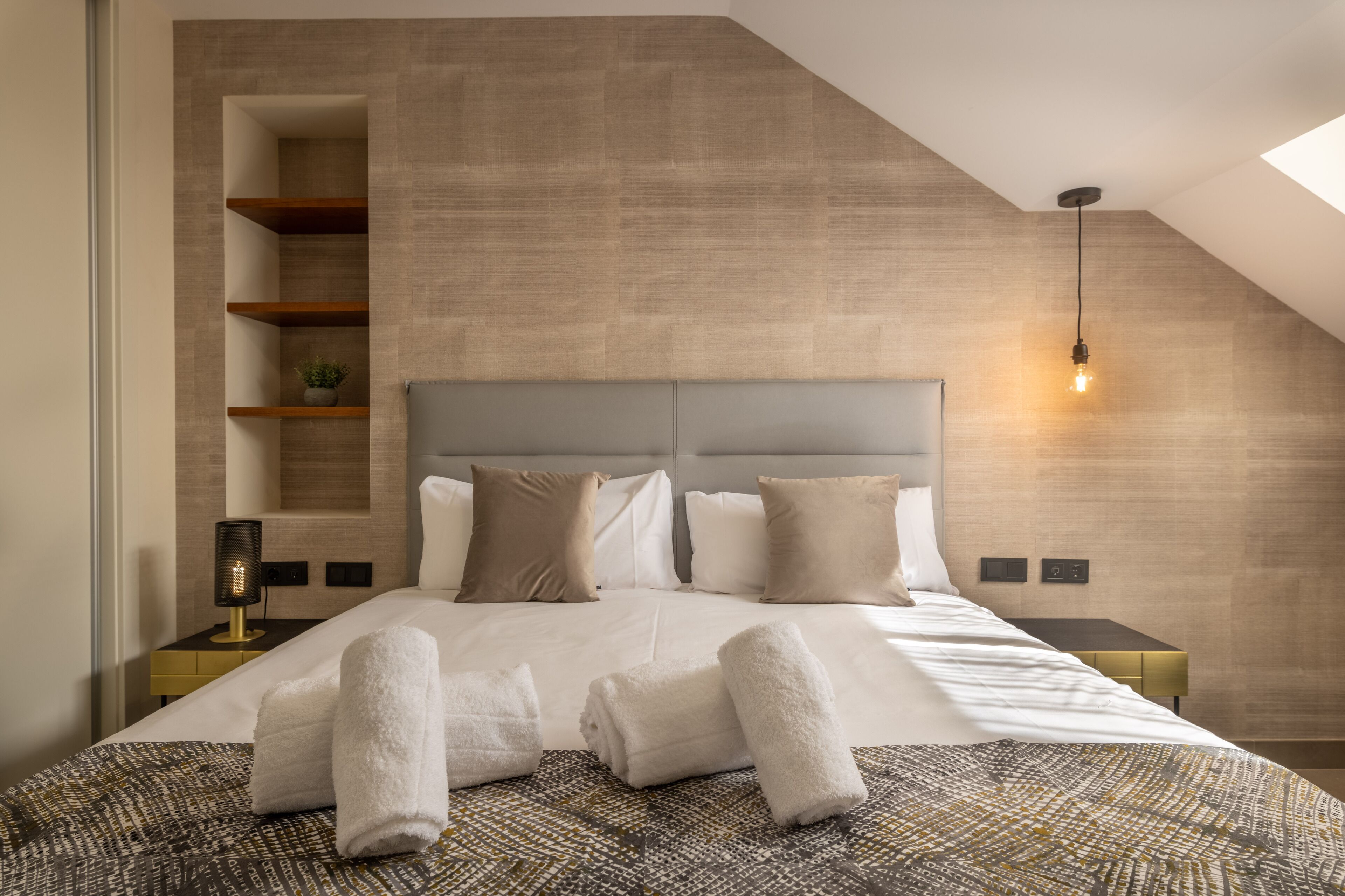 Egyptian cotton sheets, premium bedding, down duvets, memory-foam beds