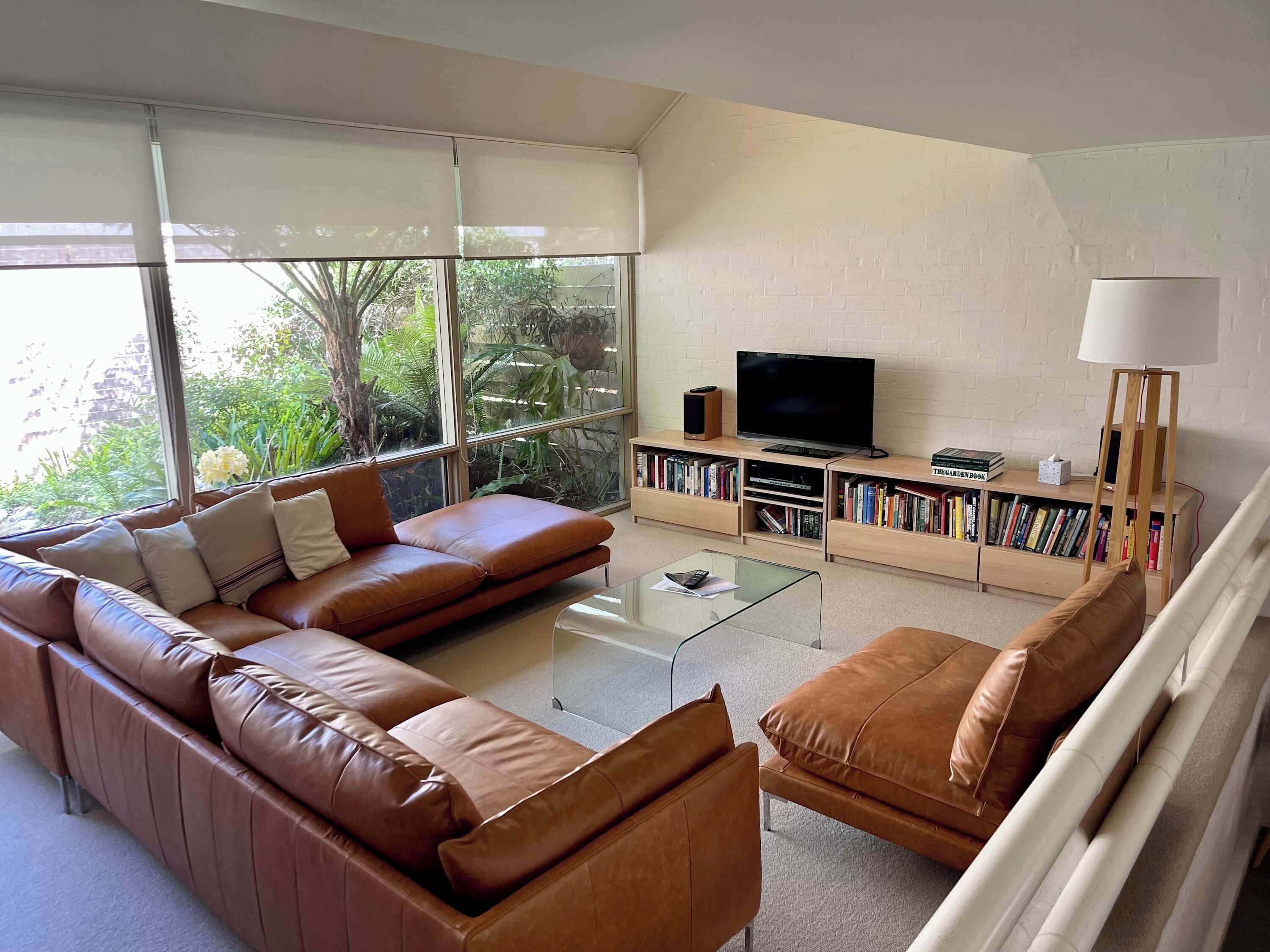 TV, DVD player, books