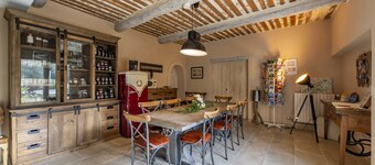 Comfortable guest room with terrace in character guest house.