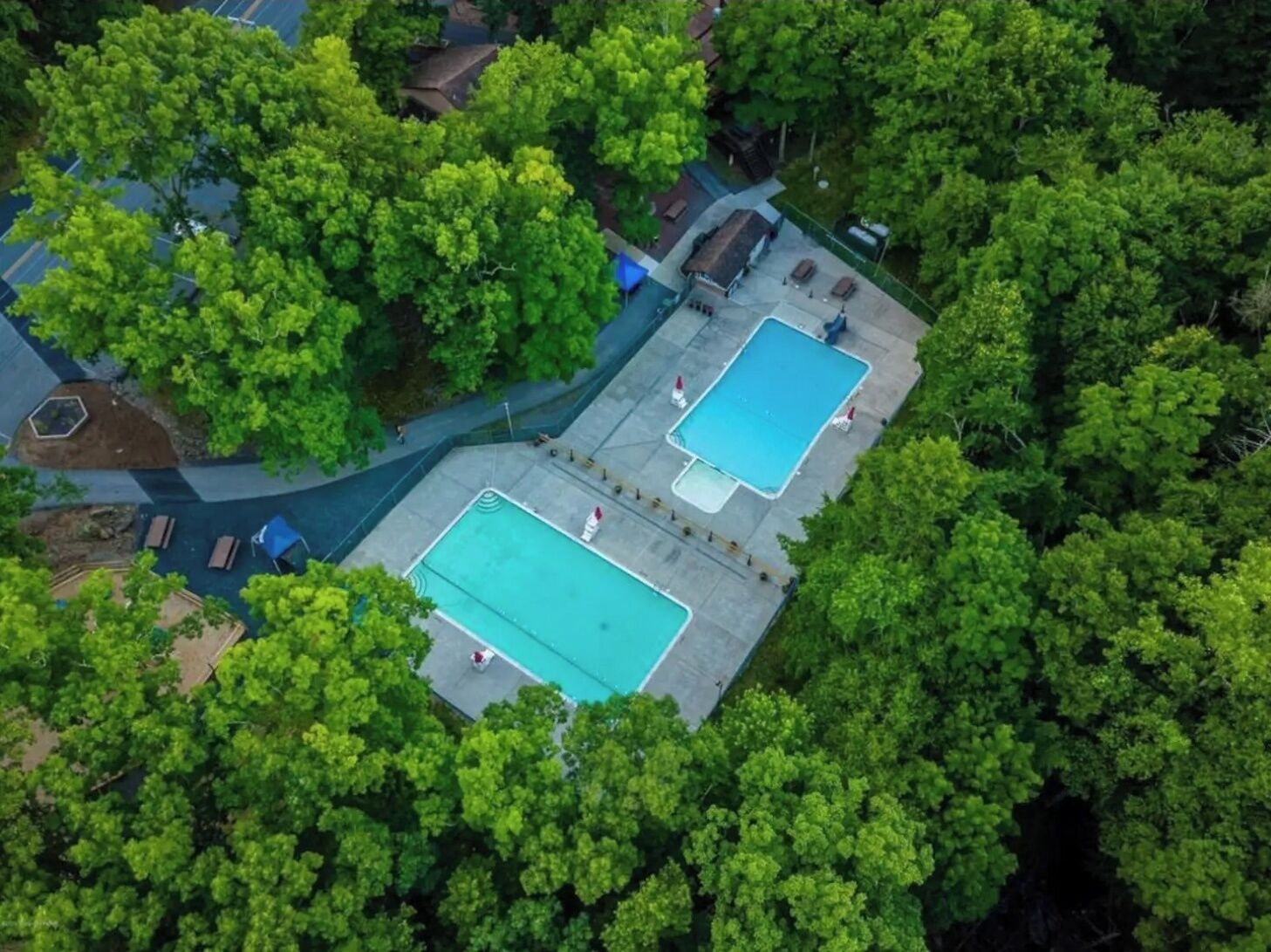 Piscine extérieure, piscine chauffée