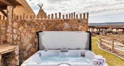 Tipi Perfect for Stargazing In Zion Chief Tipi #41 on the Pond w/ 1 King Bed, Hot Tub & Outdoor Kitchen