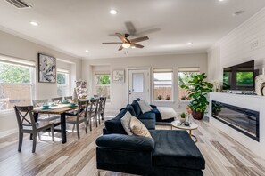 Smart TV, fireplace, offices