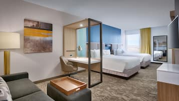 Schreibtisch, laptopgeeigneter Arbeitsplatz, BĂŒgeleisen/BĂŒgelbrett