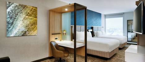 Skrivbord, arbetsyta för laptop och strykjÀrn/strykbrÀda