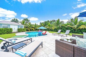 Outdoor pool, a heated pool