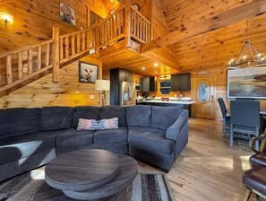 Smart TV, fireplace, DVD player, table tennis