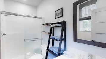 Hair dryer, towels