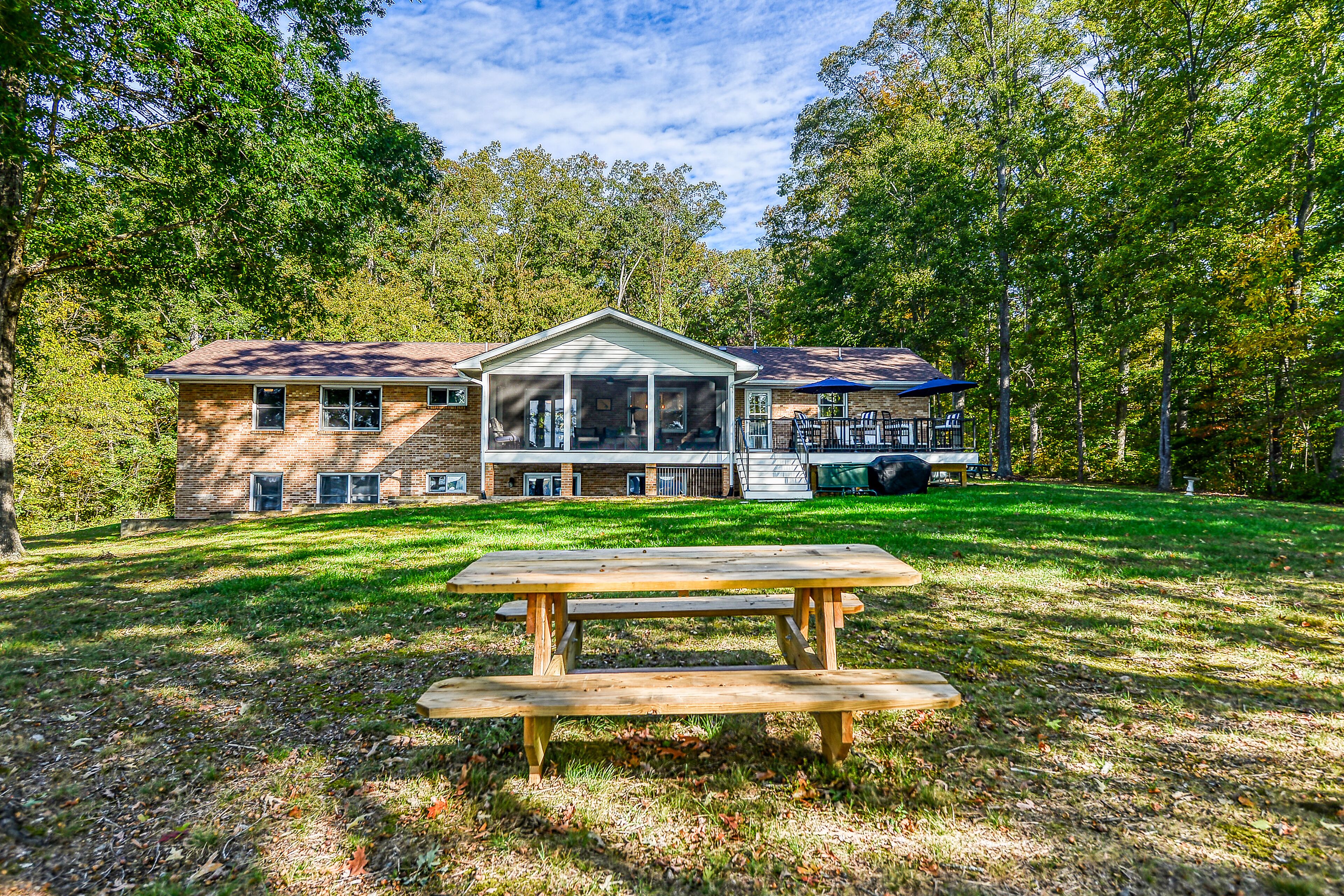 Lakefront Home with Private Dock, Hot Tub, Fireplace, & Central A/C - Free WiFi