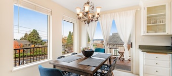 Comfortable home with Puget Sound view, decks, garden patio, WiFi & W/D
