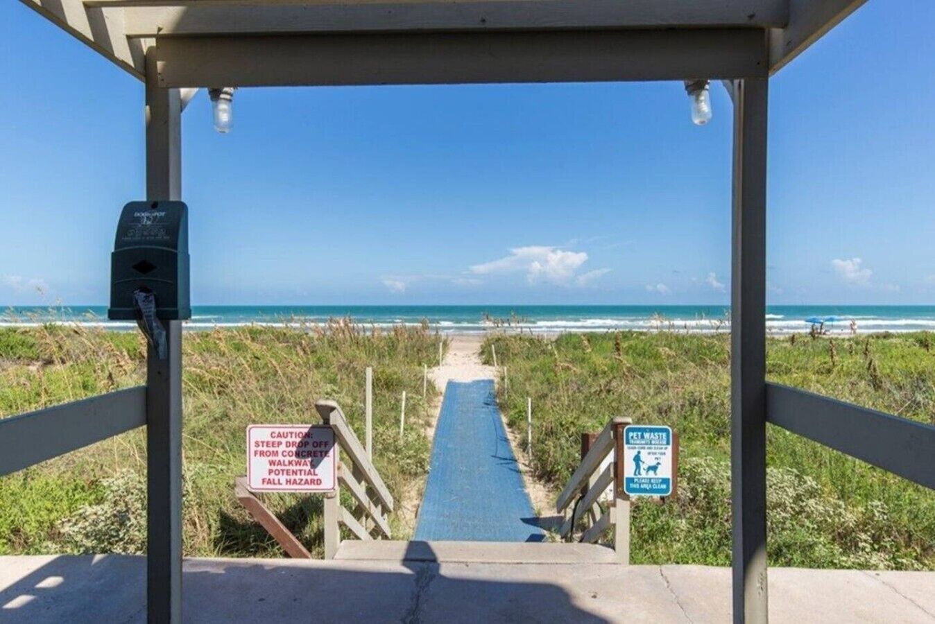 Beach nearby, sun loungers