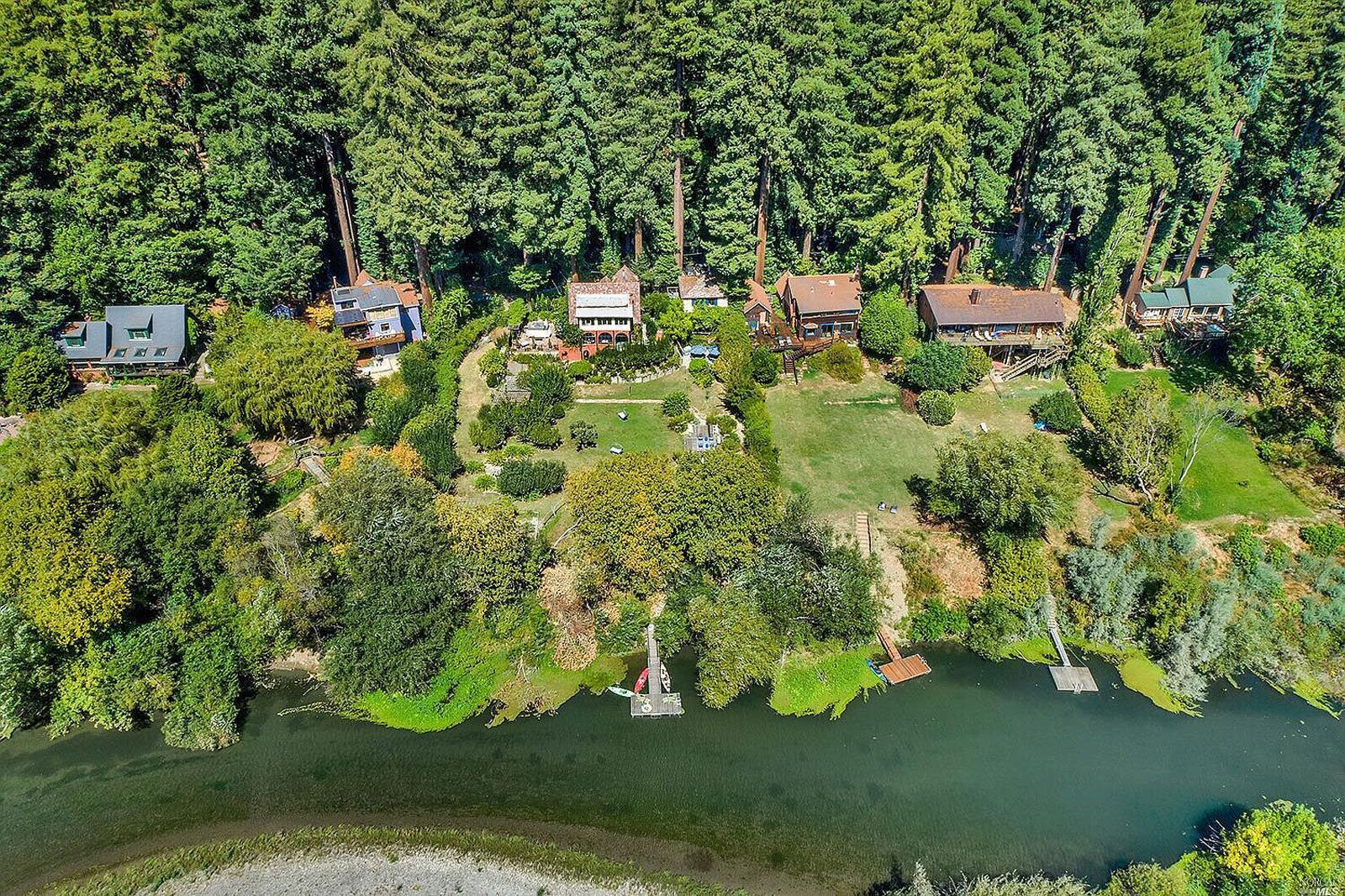 Grand Riverfront Estate with Dock, in Wine Country, Minutes from the Beach