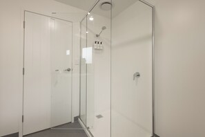 Executive Apartment | Bathroom | Shower, free toiletries, hair dryer, towels