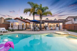 Outdoor pool, a heated pool