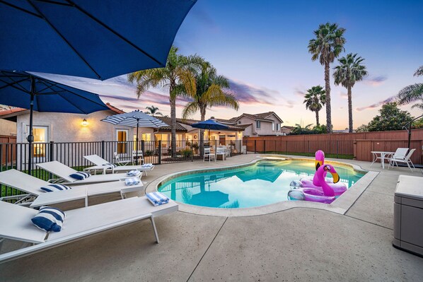 Outdoor pool, a heated pool