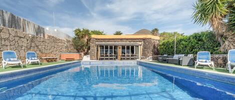 A heated pool
