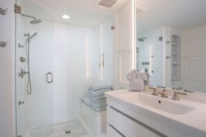 Hair dryer, towels
