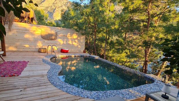 Romantic Room, Private Pool, Sea View | Terrace/patio - La Boheme Kabak (Fethiye)