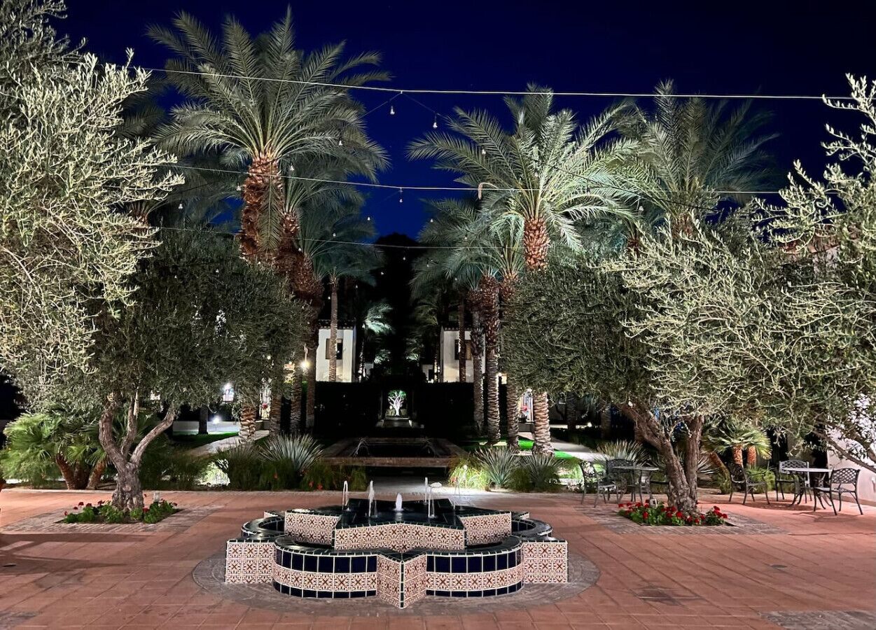 Outdoor banquet area