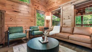 Smart-TV, Kamin, DVD-Player, Bücher