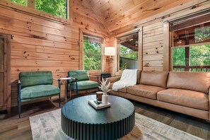 Smart TV, fireplace, DVD player, books