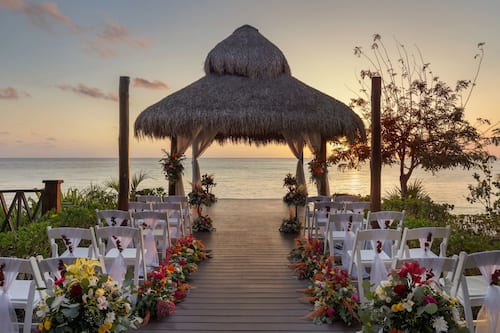 Outdoor banquet area