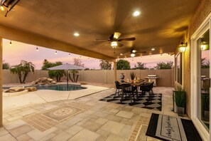 Outdoor dining - Family Getaway! Sleeps 12, Pool, Playground, Game Room (Phoenix)
