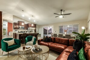 TV, music library, video library, offices