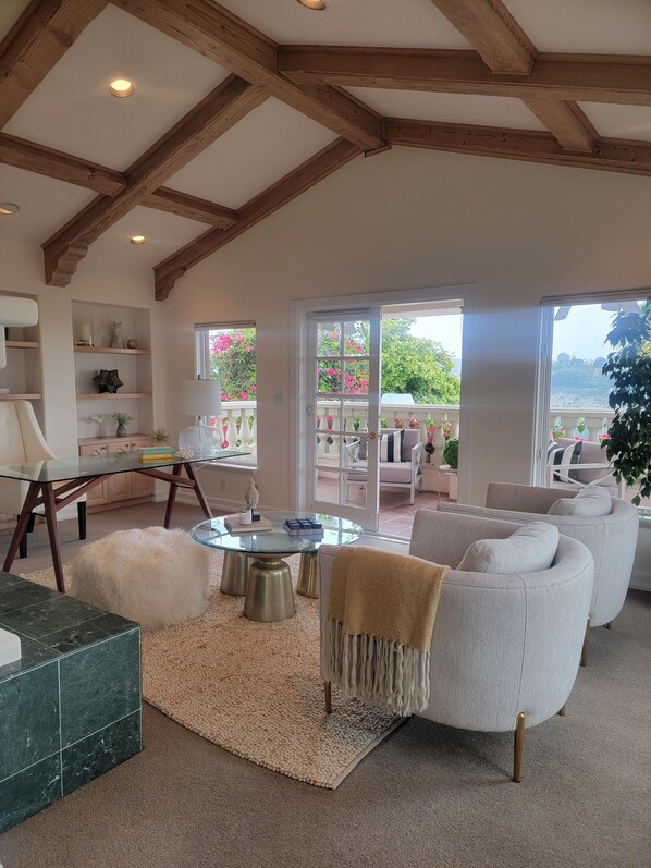 Fireplace - Mediterranean Bel Air Estate w/ pool + views (Los Angeles)