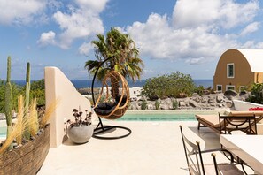 Villa Luxury, 3 camere da letto, piscina privata, vista mare | Terrazza/patio