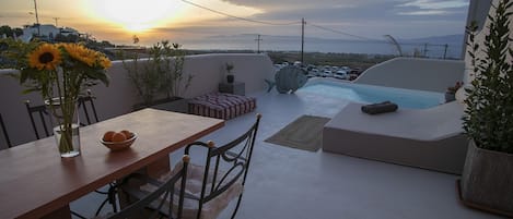 Villa Superior, 2 camere da letto, piscina privata, vista mare | Vista dalla camera