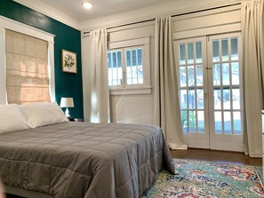 2 bedrooms, desk, iron/ironing board, travel cot