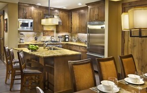 Fridge, stovetop, cookware/dishes/utensils