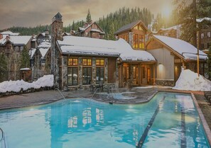 Outdoor pool, a heated pool