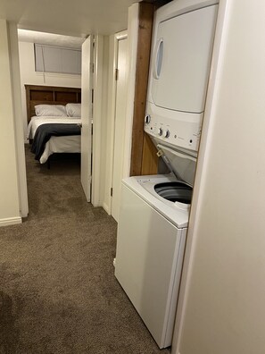 2 bedrooms, desk, iron/ironing board, travel cot