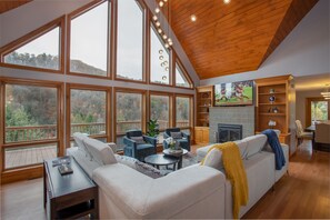 TV, fireplace, table tennis