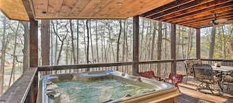 Tudor-Style Broken Bow Cottage w/ Hot Tub & Decks!