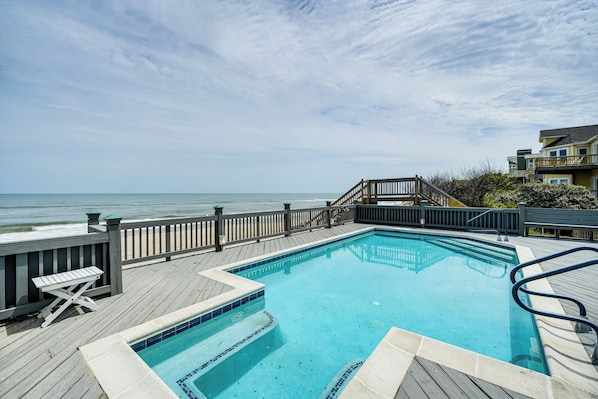 A heated pool - Grand Seaside Escape w/ Direct Beach Access! (Corolla)
