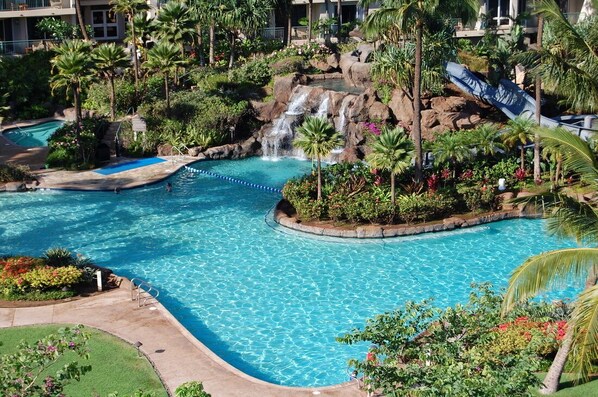 Outdoor pool, a heated pool