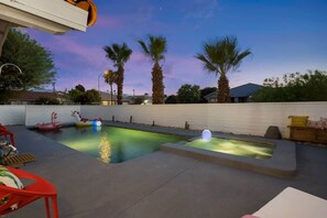 Piscine extérieure, piscine chauffée