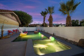 Outdoor pool, a heated pool - This Must Be the Place - Pool, Spa, Games, King Bed (Bermuda Dunes)