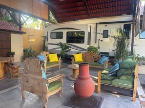 Terrace/patio - Spacious Palapa half a block of waterfront. (Loreto)