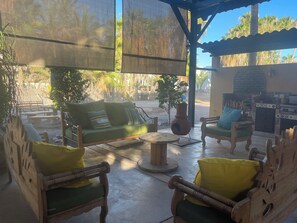 Terrace/patio - Spacious Palapa half a block of waterfront. (Loreto)
