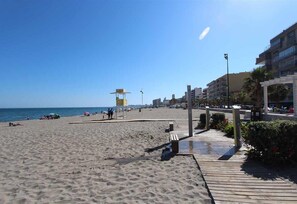 Vlak bij het strand