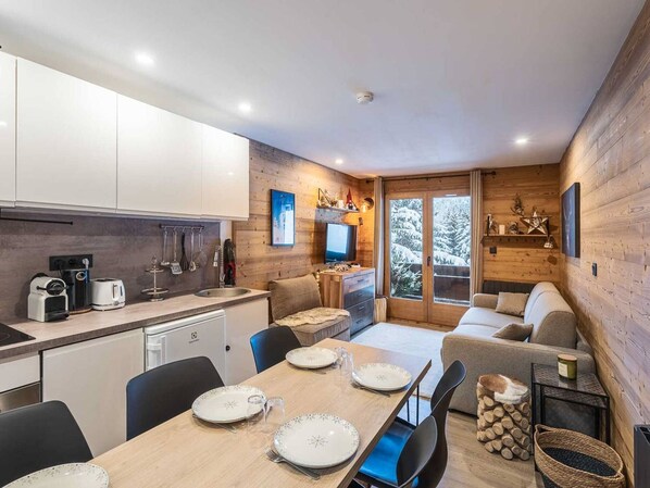 Interior - 3-room apartment with balcony, wifi and pets allowed in Méribel (Méribel)