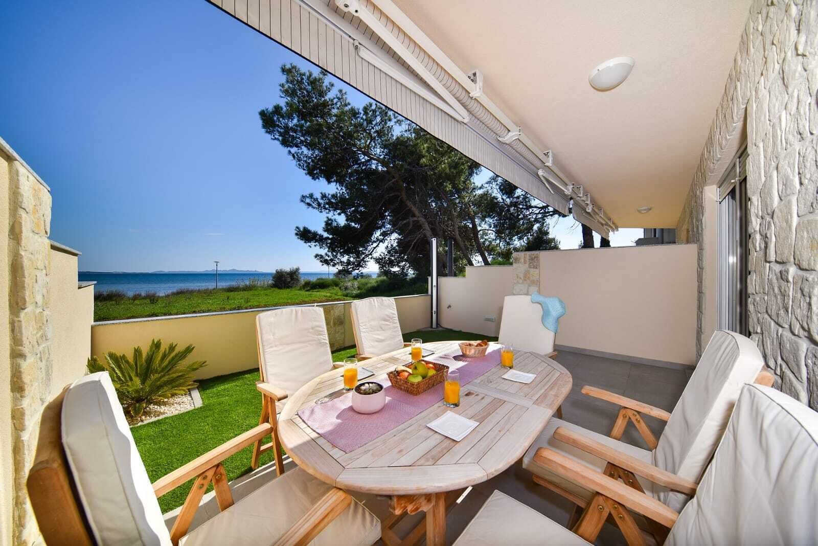 Family Villa, 2 Bedrooms, Sea View | Terrace/patio