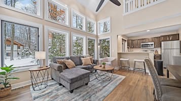 Smart-tv en een open haard