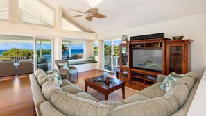 Living area - Baby Beach Hale By Parrish | Walk to Baby Beach & Ocean Views! (Koloa)