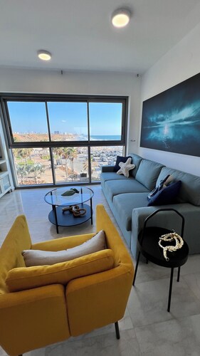 "Stunning sea and beach view apartment Herzeliya Pituach beach"