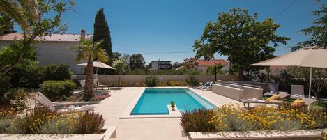 Deluxe Studio, Multiple Beds, Patio, Pool View | View from room