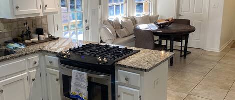 Fridge, stovetop, dishwasher